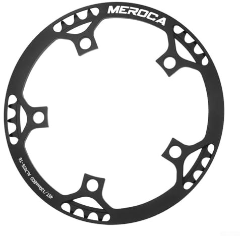 Yhenlovtt Plato de aluminio hueco ultraligero para bicicleta de 45t 130 mm para Bcd para una sola velocidad para bicicletas de 10 velocidades, más diseño de aleación de rendimiento mejorado (45T negro