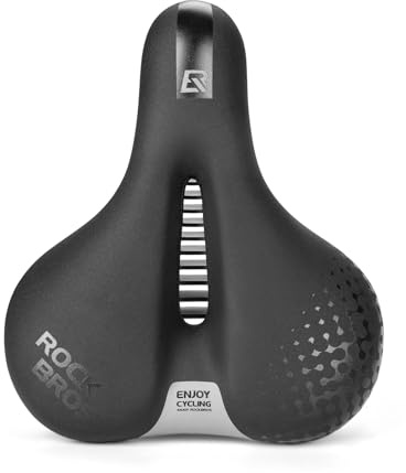 ROCKBROS Bekväm cykelsits andningsbar stötdämpande cykelsadel bred ergonomisk cykelsits passar MTB, vikning, väg, stad, träningscyklar