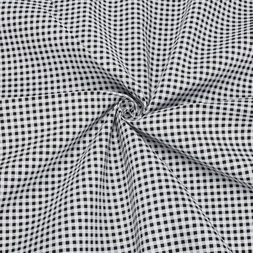 PH PandaHall 2mx1.5m Tessuto a Quadretti Bianco e Nero Tessuto in Poliestere a Quadri Tessuti Scozzese per Decorazioni Artigianato Fai Da Te Tende Tovaglie Cucito Trapuntatura