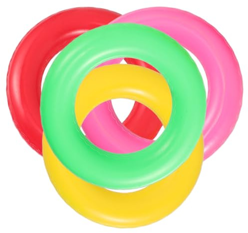 Zerodeko Jeu de Lancer D'anneaux pour Entraînement Athlétique Garçon et Filles Antidérapant en Latex 4 Pièces École Primaire et Secondaire pour Jeux en Plein Air et Divertissement Familial