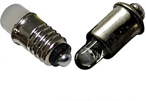 10x MS4 oder E5,5 LED - 12V bis 19V - TT H0 passend - Modellbahn kaltweiß rot (rot, MS4 Sockel)