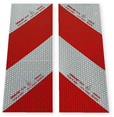 Selbstklebende Reflecto Kfz-Warnmarkierung Zuschnitte aus Orafol ORALITE 5921M in vielen Varianten (2X 141mm x 423mm)