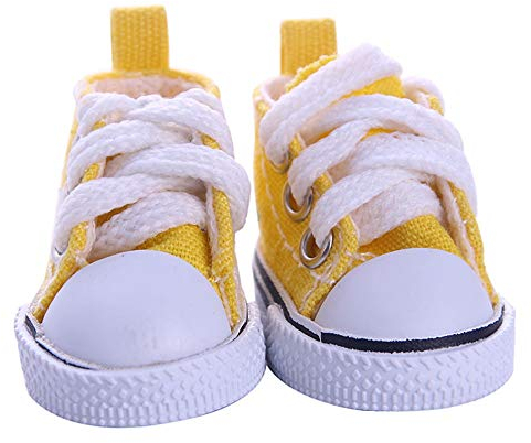 BSTCAR Puppenschuhe 5,5CM Mini Schuhe Klassische Sehr Klein Canvas Schuhe Stoff Schuhe Fingerspielzeug Puppen, Kind-Geschenk-Spielzeug