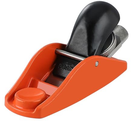 JORGENSEN Mini Cepillo de Carpintero, Mini Cepillo Manual para Trabajos de Madera de Precisión, Ideal para Recortar, Pulir y Cepillar, con Hoja Ajustable, para Trabajos en Madera