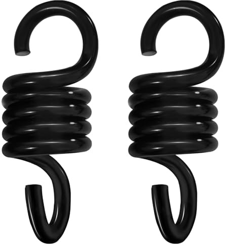 Reagia 2 molle a molla per amaca a molla, per sedia a molla, gancio a molla, gancio di estensione per sacco da boxe, palestra, patio, altalena, portatile e durevole, facile installazione, supporta