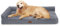 COZY KISS Orthopädisches Hundebett, 19cm Dicke Hundesofa für Mittelgroße Hunde, Abnehmbar und Waschbar Hundecouch, rutschfeste Unterseite, Wasserdichtes Innenfutter (Gris-L-Type, XL(122 * 81 * 19CM))