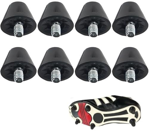 Fußballschuh Spikes, 8 Stück Fußballstollen aus Metall und Kunststoff, Schraubstollen Fussball Ersatzstollen Metall-Ersatzstollen für Fußballschuhe,13mm