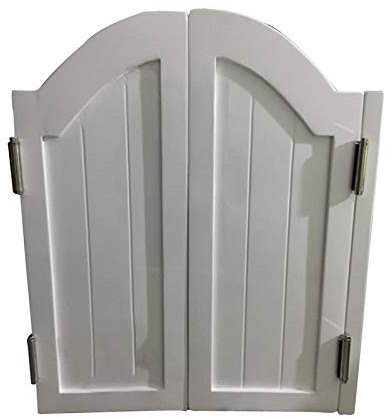 Vorgefertigte Schwingtüren aus Kiefernholz für den Innenbereich, Salon-Stil, automatische Schließung, Schwingtür für Küchentrennwand oder Terrasse, bündiges Design, 23 cm, Weiß, 70 (L) x 75 (B) cm