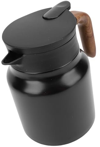 Oreilet Carafera caffè Termico, Brocca Isolata 1000 Ml con Filtro, Bollitore caffè sotto Vuoto Acciaio Inossidabile per Mantenere Liquidi Caldi e Bere Bevande tè al caffè Freddo (Nero Opaco)