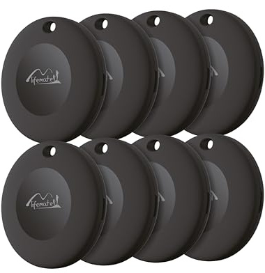 Lifemate Tag Android GPS 8 Pack – Air Tracker Android con Bluetooth, Compatibile con App “Funzioni Trova di Google”, Impermeabile IP67, Batteria Lunga Durata, Trova Oggetti e Valigie