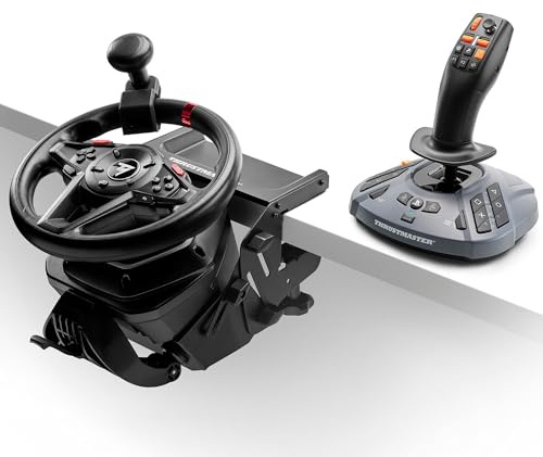 Thrustmaster T128 SimTask Farming Pack – Pack Simulation Agricole Complet PS5 & PC – Volant T128, Joystick FarmStick & Support – Précision H.E.A.R.T – Idéal pour Farming Simulator – Noir