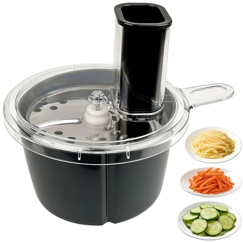 Cortador de Verduras Multifuncional Compatible con TM5 & TM6, Spiralizador de Acero Inoxidable y ABS, Accesorio de Cocina para Cortar Verduras en Rodajas y Tiras, Preparación Rápida para Ensaladas