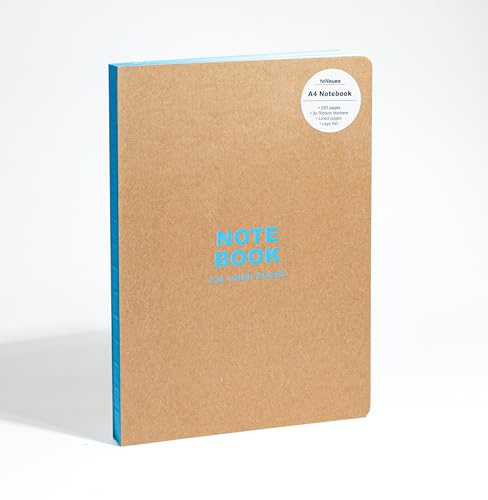 Kraft and Blue A4 Notebook: Lined Paper (Kraft Series)