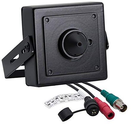 Evertech 1080p HD 4in1 AHD TVI CVI, Analog Indoor Mini Hidden Camera with Wide Angle Pinhole Lens