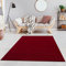 Fashion4Home Teppich Wohnzimmer – Einfarbig, Uni Teppich fürs Kinderzimmer, Schlafzimmer, Arbeitszimmer, Büro, Flur und Küche - Kurzflor, Rot, Größe: 80x150 cm