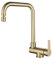 SJQKA Grifos Abatibles Cocina,Grifo Cocina Abatible Moderno, Oro Cepillado De Acero Inoxidable 304,Mezclador Plegable Frontal De Ventana