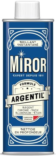 Miror Argentil Nettoyant Inox Argent Chrome, 250ml