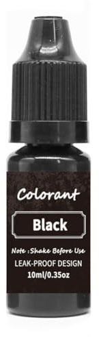 iSpchen Colores de resina epoxi líquida, pigmento colorante, esencia de color de vela perfumada de alta concentración para joyas, bricolaje, fabricación de joyas, resina epoxi, arte negro