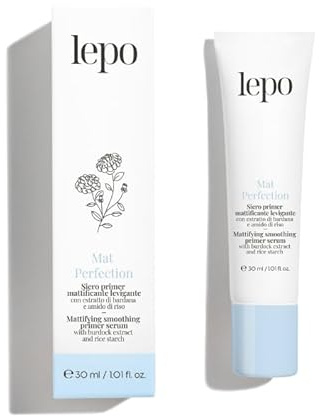 LEPO | MAT PERFECTION Siero Viso Primer 30 ml, Mattificante Levigante con Estratto di Bardana e Amido di Riso