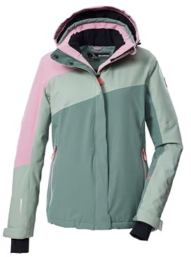 killtec Damen Skijacke/Funktionsjacke mit abzippbarer Kapuze und Schneefang KSW 26 WMN SKI JCKT, helles salbei, 48, 43412-000
