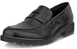 ECCO Women's Vienna Penny Loafer, Black, 10-10.5