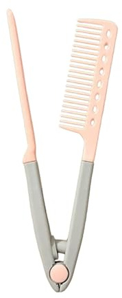 Hair Straightening Comb, V Shaped Hair Straightener Comb, Wet Dry Styling Straightening Brush Combs for Hairs, Anti Frizz Straightener Hairs Styling Tools Combs Hairdressing, for Home Salon Use