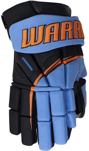 Warrior Covert Deluxe - Guantes de hockey sobre hielo (36 cm), color negro y azul