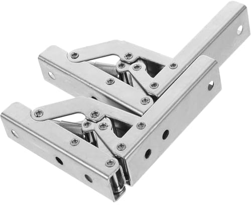 Ciieeo Bisagras Hidráulicas Plegables para Gabinetes de Cocina Bisagras de Cierre Suave Amortiguación para Puertas 180 Grados 2 Piezas Montaje Superficial Kit de Reparación para Muebles