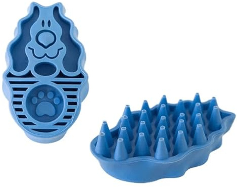 BODYA 2 x Hundebürste, Zoom, Bräutigam, Katzenbürsten, lang, kurzhaarig, Welpen, Haustierwäsche, Fellpflege, Blau