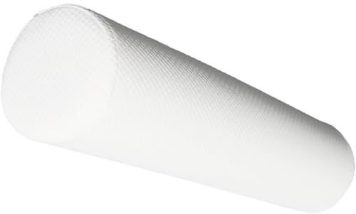Genérico Cojín Cervical Cilíndrico 40/50/60/70/90cm Larga Almohada Cilíndrica para Piernas/Lumbar/Espalda/Cabeza/Cuello Apoyo Almohada Rollo para Cama, Sofá, Silla, Coche(White,15x50cm)