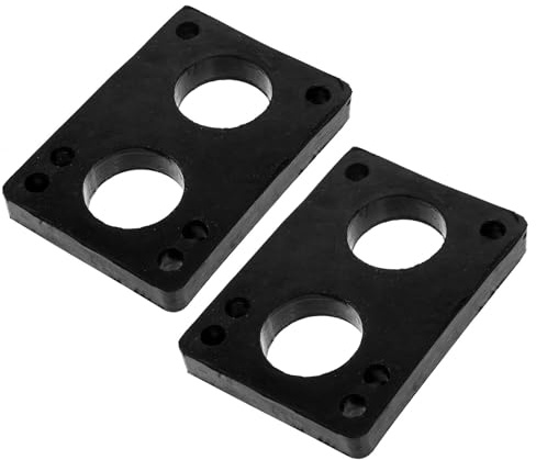 SOLUSTRE 2 Almohadillas Elevadoras de Patineta de PU Negro, Resistentes al Desgaste y Duraderas, para Longboard y Equipo Deportivo, Función de Amortiguación y Absorción de Impactos