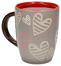 Brandani 54978, magic mug Batticuore tortora stoneware