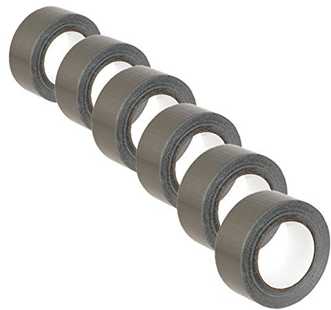 300m Panzertape, Gewebeband, Duct Tape, Klebeband 6 x 50m, Breite: 48mm, Farbe: silber