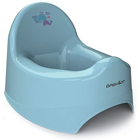 BABYLON Töpfchen Nautilus - Antirutsch Toiletten - Kinder Klo - Nachttopf - WC Sitz Topf - Anatomisches Kindertöpfchen für Jungen und Mädchen - Baby Zubehör Blau