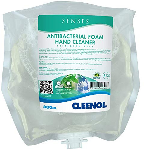 Cleenol Senses Antibacterial Foam Hand Cleaner - 3x800ml