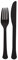 Amscan 9915411-216 - Charcoal Black Eco-Friendly Re-usable Dishwasher Safe Mixed Cutlery - 24 Pack