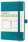POPRUN Kalender 2025 Monatsplaner A6 (Jul.2024 - Dez.2025) - 18 Monate Monatskalender Softcover 16 x 10,5 cm - 1 Monat 4 Seiten, mit PU-Leder, 100 GSM Papier - Pazifikgrün