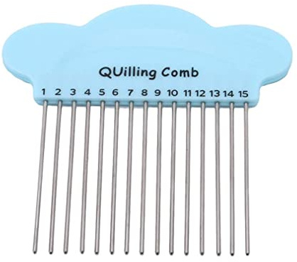 11 Pcs Cloud Paper Quilling Comb Tool DIY Paper Craft Tool Accessory Supply,15 pins,blue Design