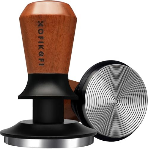 KOFIKOFI Presse-café de 51 mm avec base ondulée double ressort 30 lbs Presse-expresso en acier inoxydable 304 Accessoire pour cafés et amateurs de café