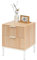 Awhtixbo Nachttische für Schlafzimmer, Bedside Table für Wohnzimmer, Nachttisch Holz mit 2 Schubladen, Holzfarbe，Maße: 40 x 40 x 52 cm