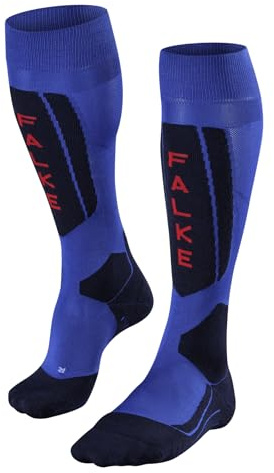 FALKE SK5 Expert M Kh seda hilo funcional finos cálidos 1 par, Calcetines de esquí Hombre, Azul Olympic 6940 Trend, 39-41