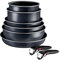 Tefal Ingenio Enjoy, 8-teiliges Topf und Pfannenset abnehmbarer Griff, stapelbar, platzsparend, Pfannen Induktion mit Antihaftversiegelung, einfache Handhabung und Reinigung, L7239343