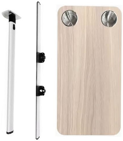 80 X 40 cm Table Camping Car, Tables pour Camping-Car avec Pieds Pliables et Fente pour Tasse, pour Camping-Car, Barbecue, Pique-Nique, Caravane(Gray)