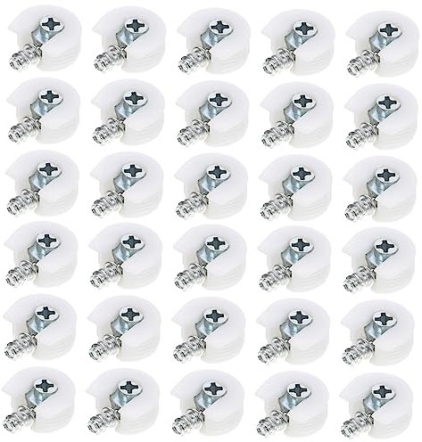 MAGICLULU 30 Pièces goupilles de séparation de meubles monté convenable support d'étagère Étagère support goupille de connexion de meubles connecteur de support d'armoire alliage de zinc