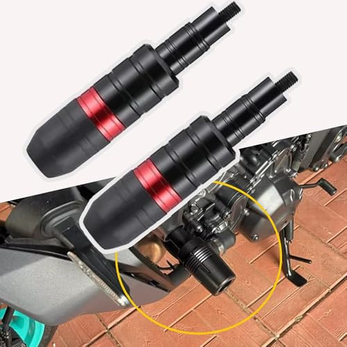 ffLilee Moto Tamponi Paratelaio per Honda Hornet 600 900 CB600F CB900F,Protezione Anticaduta Corpo Anti-Caduta Palla Tamponi Antiurto Anti Crash Pad Accessori,C Red