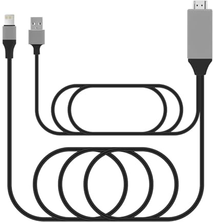 4K HD-videokabel for Apple iPhone 14 13 12 11 Pro Max iPad Mini Lightning till HDMI digital AV-adapter 1080P TV-projektor skärm(C1)
