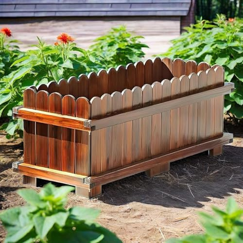 Baodiale Fioriera in Legno, fioriere in Legno massello con Fori di drenaggio per arbusti di Erbe da Fiore, vasi da Fiori per piantare vasi da Fiori per Patio Esterno di Diverse Dimensioni