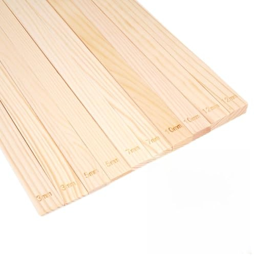 10 Piezas Herramientas de Cerámica 5 Tamaños 3/5/7/10/12mm Juego de Guías Rodillo de Amasar, Taponera de Madera para Cerámica Grosor de Arcilla Polímero