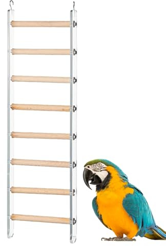 Fågelstege - stegpinne för bur | Finches Training Toys med 360° roterande paraketcigaretter, vilar i olika inomhus- och utomhusmiljöer, denna fågelstege