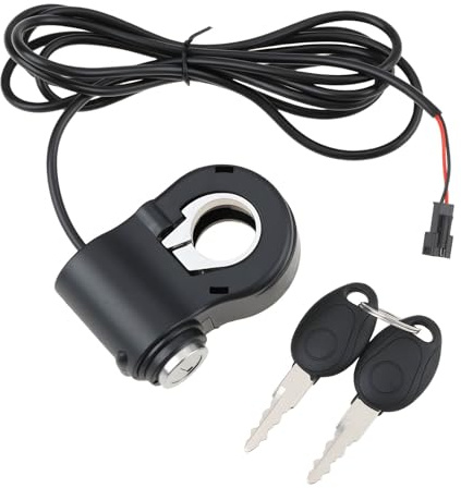 SG Store Interruttore Di Accensione A 2 Pin Per Bici Elettrica Da 24 V-72 V Con 2 Chiavi Connettore SM Per Acceleratore A Rotazione Sul Manubrio